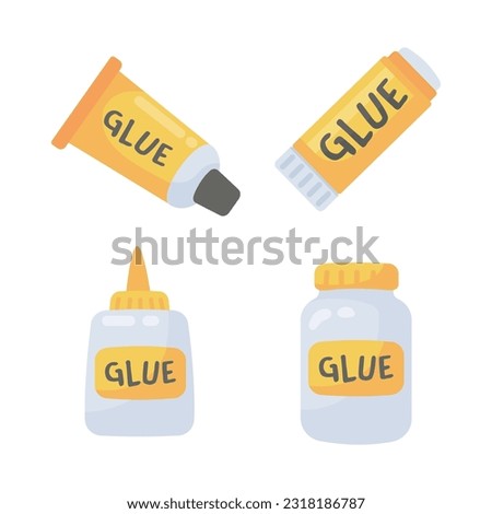 sticky glue for attaching paper Glue Stick Educational Craft Supplies for Kids Royalty-Free Stock Photo #2318186787