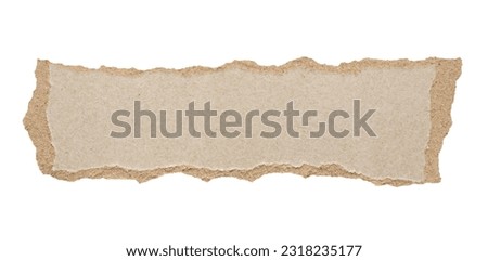 piece of gray paper tear isolated on white background Royalty-Free Stock Photo #2318235177