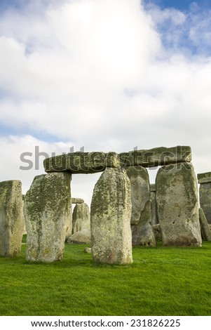 Stonehenge - an ancient prehistoric monument near Salisbury, Wiltshire, UK.
