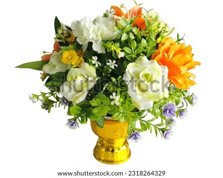 Bouquet of flowers on a beautiful multicolored background