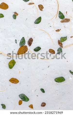 leaf texture on mulberry paper
