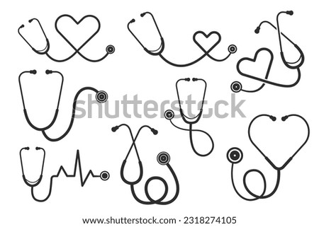 Stethoscope Vector, Medical tools Vector, Stethoscope illustration, Doctor, Nurse, Health, illustration, Clip Art, Medical illustration