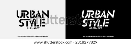 Abstract modern urban alphabet fonts, simple, technology, fashion, digital, future creative logo font. vector illustration.eps Royalty-Free Stock Photo #2318279829