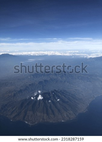 aerial picture of beautiful sky and mountain