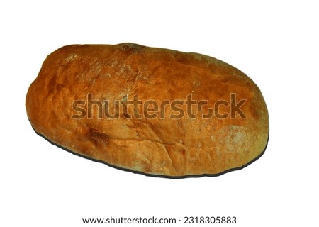 Mixed wheat-rye bread without enhancers tastes delicious as it used to be , weight 600g - on white background