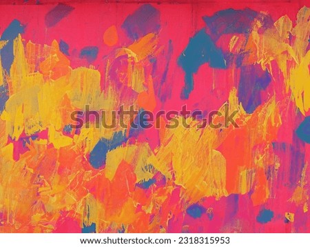 multi colorful wall art and rainbow