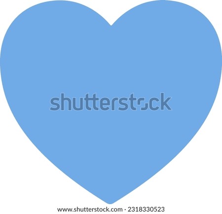 Blue Heart emoji vector icon. A classic Blue love heart emoji, used for expressions of love and romance.