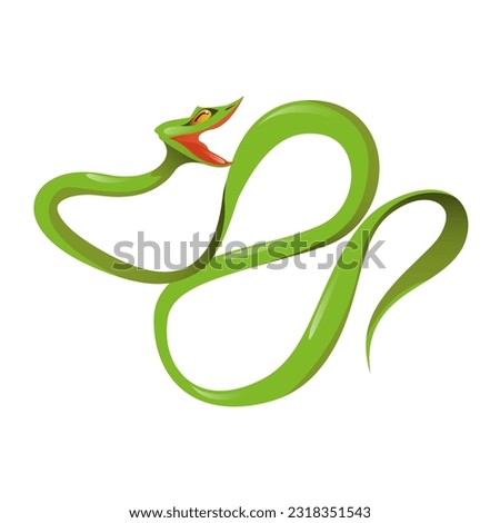 Snake silhouette illustration. Black serpent isolated on a white background.Black silhouette snake. Isolated symbol or icon snake on white background. Abstract sign snake. Vector illustration. Vector 