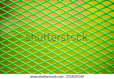 Green metal net pattern 