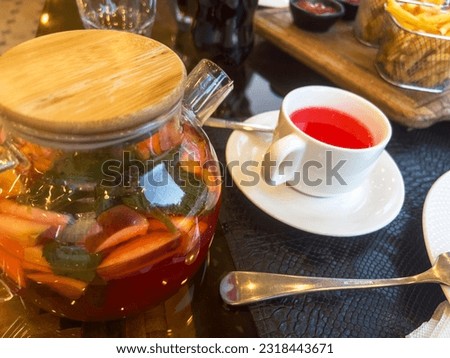 Cup of cold fruit tea