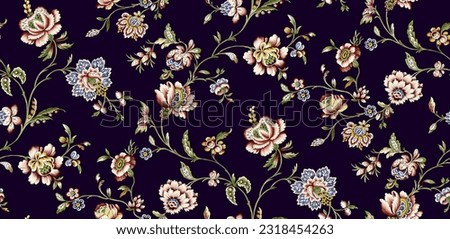 digital trending texture illustration and flowers for background design beautiful textured effects floral art textile print stock illustration for fabric and paper prints