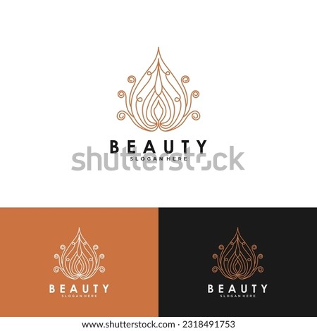 lotus flower beauty spa logo design