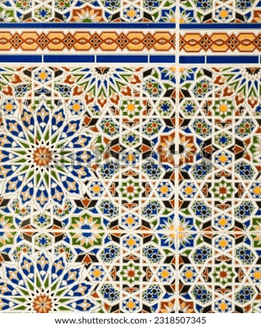 Moroccan-mosaic artwork background texture pattern design 