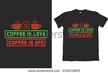 Coffee t shirt design, coffee mug design
