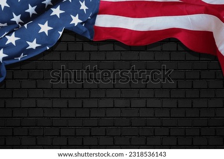 American flag on abstract black background with plenty of room for text. Memorial Day, Independence Day, Veterans Day, Labor Day.