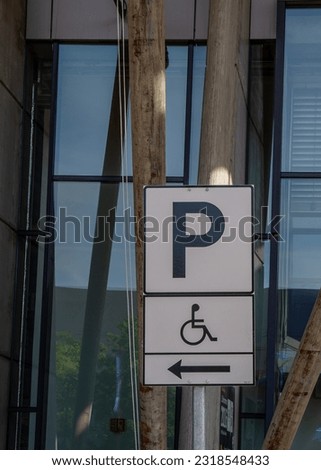 Invalid parking sign on the street