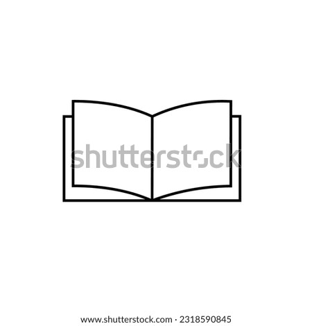 illustration book icon on isolated education concept 