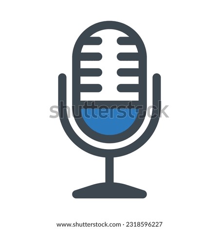 Microphone icon vector on trendy design