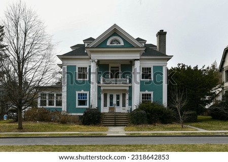 Victorian Mansion in the Flatbush neighborhood of Brooklyn, New York. Royalty-Free Stock Photo #2318642853