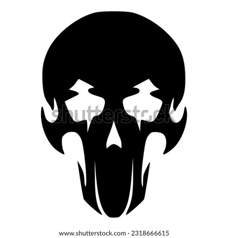 Skull illustration art mascot logo design darkness