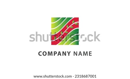 financial growth leaves logo design vector