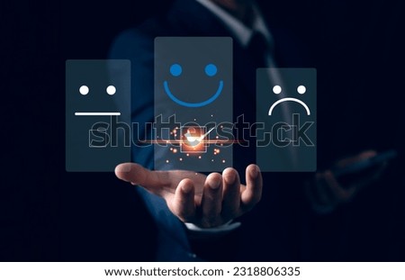 Customer service satisfaction survey concept. Customer service and Satisfaction concept, review, feedback, the best quality, Mental health and emotional state concept.
 Royalty-Free Stock Photo #2318806335