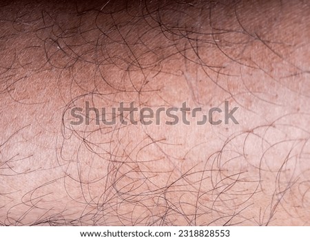 fine hairs on human skin. selective focus 