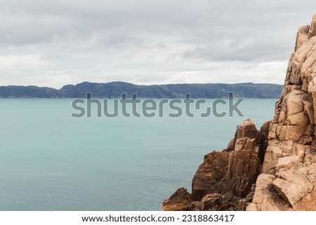 Background on the sea coast near Teriberka. The northern sea coast.