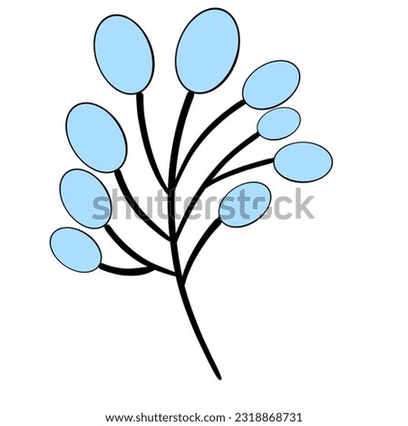 The blue bubble tree elements