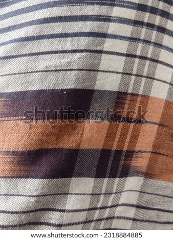 Wool Logo Print Striped Design Fabrics 