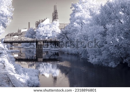 Opole Old Town artistic infrared photography