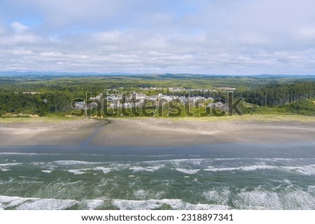 Aerial view of Seabrook, Washington in June of 2023