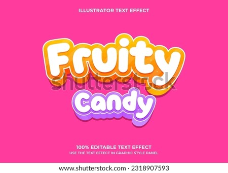 Editable Fruity Candy Text Effect Royalty-Free Stock Photo #2318907593