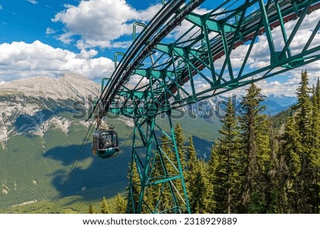 Banff Gondola cable car arrival station, Banff national park, Canada. Royalty-Free Stock Photo #2318929889