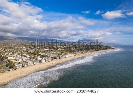 Carpinteria California Coastline. Aerial photo