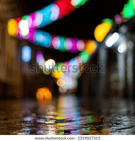 Photo of colourful street at night in Singapore