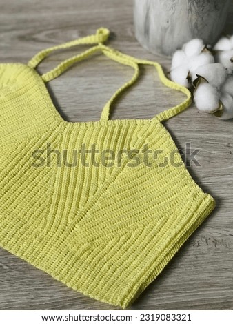 Lemon colour crochet line top. This summer's hits