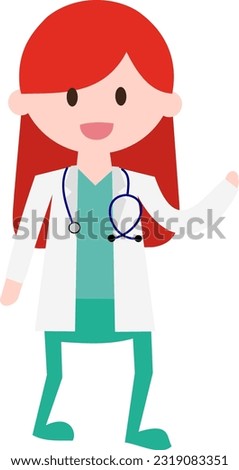 Female doctor physician clipart illustration cartoon