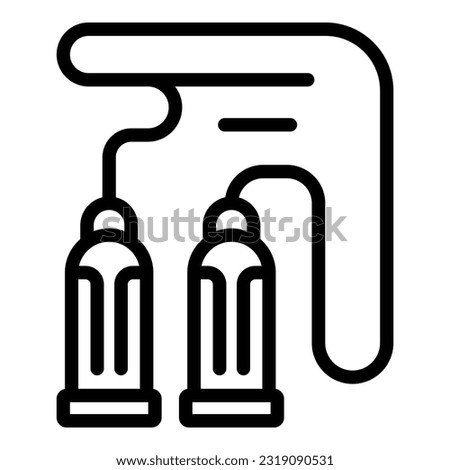 Jump rope icon outline vector. Gym equipment. Sport exercise