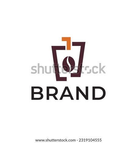 The cup-shaped coffee logo has the number 1