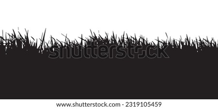 Vector set of plant and tree silhouette bush.