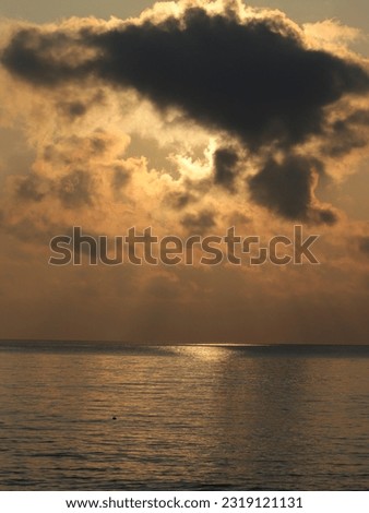 Beautiful cloud formation in the sky stock photo
