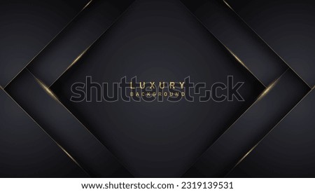 luxury abstract black hexagon background with shiny gold line. luxury elegant modern dark theme design vector illustration EPS10 Royalty-Free Stock Photo #2319139531