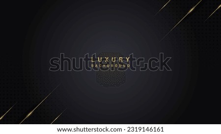 abstract modern elegant black background with shiny gold line. luxury elegant theme vector illustration EPS10 Royalty-Free Stock Photo #2319146161