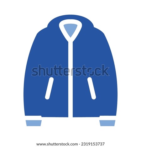 Jacket glyph blue icon. Adventure icon set. Vector illustration isolated on white background.
