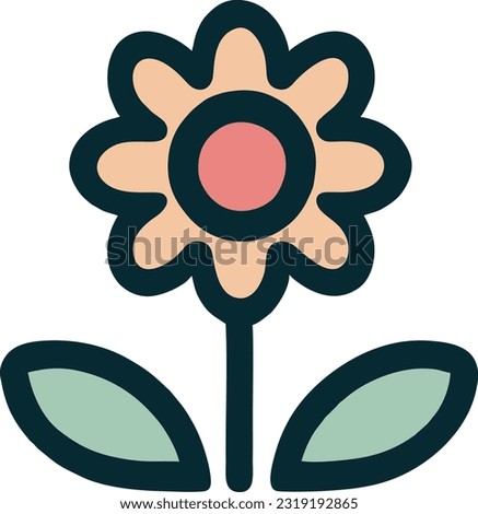 Flower icon vector, illustration logo in trendy style, Vector illustration 30