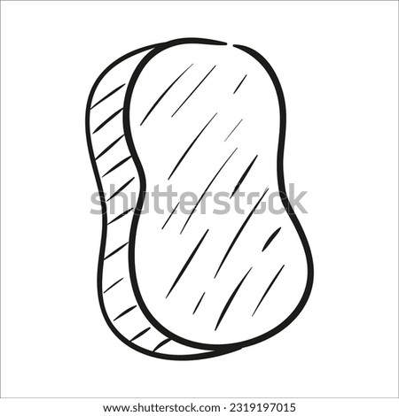 bath sponge. Hand drawn vector illustration