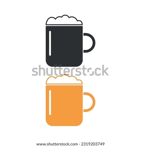 Mug Of Beer Icon Vector Design.