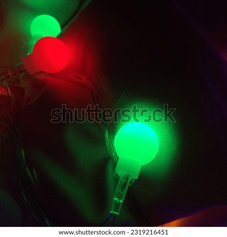 Beautiful colored bulbs at night