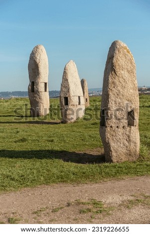 ruins of a set of monoliths in the countryside Royalty-Free Stock Photo #2319226655